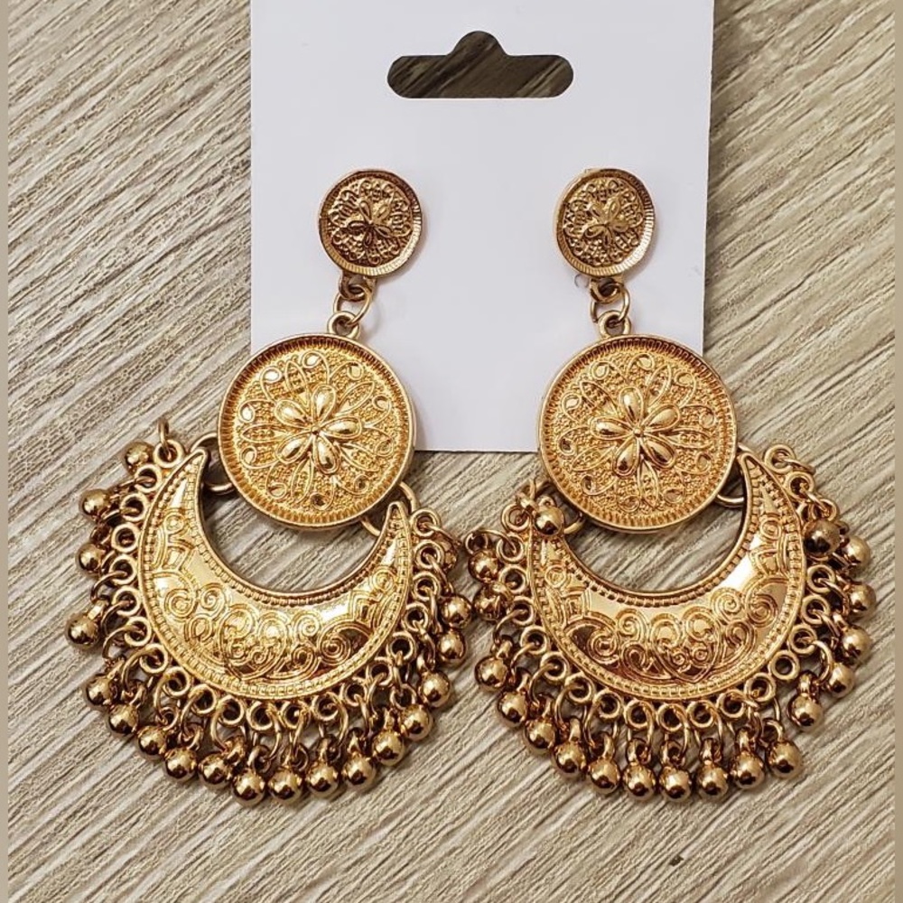 Traditional Mexican Lotus Dangle Earrings